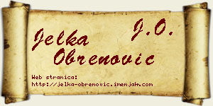 Jelka Obrenović vizit kartica